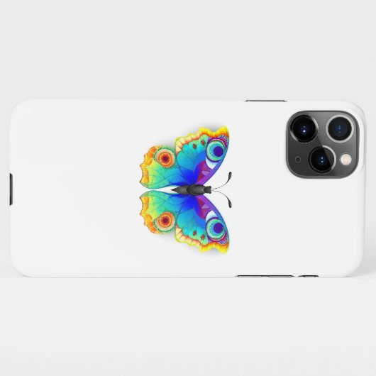 Rainbow Butterfly Peacock Eye iPhone Hoesje (Achterkant horizontaal)