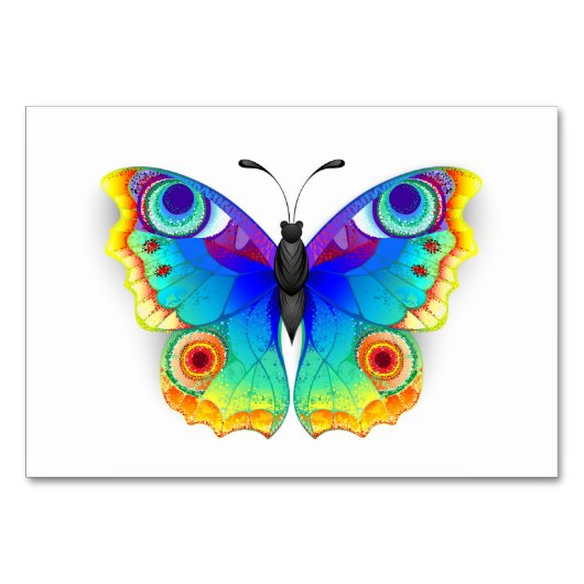 Rainbow Butterfly Peacock Eye Kaart (Voorkant)