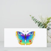 Rainbow Butterfly Peacock Eye Kaart (Staand voorkant)