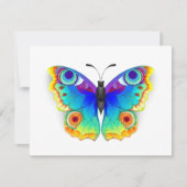 Rainbow Butterfly Peacock Eye Kaart (Voorkant)