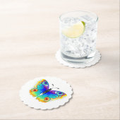 Rainbow Butterfly Peacock Eye Kartonnen Onderzetters (Insitu)