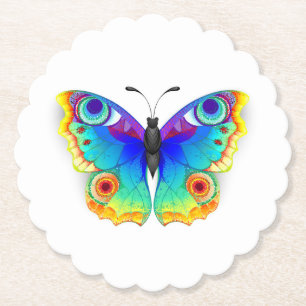 Rainbow Butterfly Peacock Eye Kartonnen Onderzetters