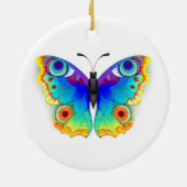 Rainbow Butterfly Peacock Eye Keramisch Ornament (Achterkant)