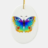 Rainbow Butterfly Peacock Eye Keramisch Ornament (Voorkant)