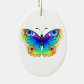 Rainbow Butterfly Peacock Eye Keramisch Ornament (Achterkant)
