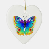 Rainbow Butterfly Peacock Eye Keramisch Ornament (Rechts)