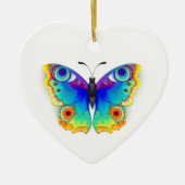 Rainbow Butterfly Peacock Eye Keramisch Ornament (Voorkant)
