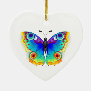 Rainbow Butterfly Peacock Eye Keramisch Ornament
