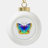 Rainbow Butterfly Peacock Eye Keramische Bal Ornament (Voorkant)