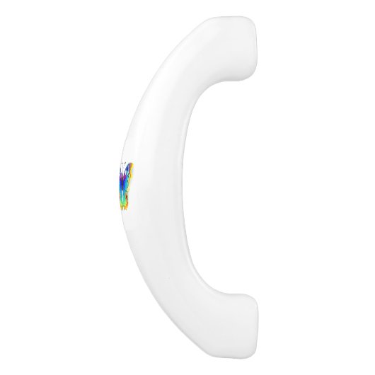 Rainbow Butterfly Peacock Eye Keramische Kastgreep (Zijkant)