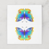 Rainbow Butterfly Peacock Eye Klantenkaartje (Buitenkant ongevouwen)