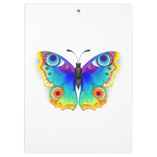 Rainbow Butterfly Peacock Eye Klembord (Achterkant)