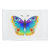 Rainbow Butterfly Peacock Eye Kussensloop (Achterkant-Rechts)