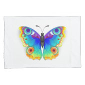Rainbow Butterfly Peacock Eye Kussensloop (Voorkant-Rechts)