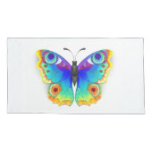 Rainbow Butterfly Peacock Eye Kussensloop (Achterkant-Links)