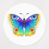 Rainbow Butterfly Peacock Eye Labels (Design 1)