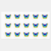 Rainbow Butterfly Peacock Eye Labels (Vel)