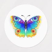 Rainbow Butterfly Peacock Eye Labels (Design 2)