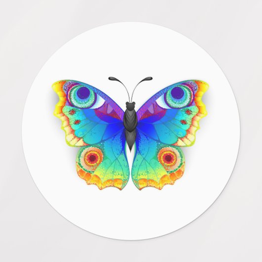 Rainbow Butterfly Peacock Eye Labels (Design 1)