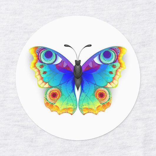 Rainbow Butterfly Peacock Eye Labels (Design 1)