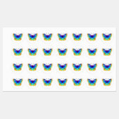 Rainbow Butterfly Peacock Eye Labels (Vel)