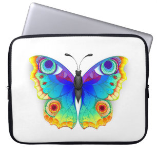 Rainbow Butterfly Peacock Eye Laptop Sleeve