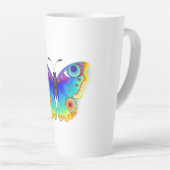 Rainbow Butterfly Peacock Eye Latte Mok (Rechterhoek)