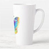 Rainbow Butterfly Peacock Eye Latte Mok (Rechts)