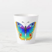 Rainbow Butterfly Peacock Eye Latte Mok (Voorkant)