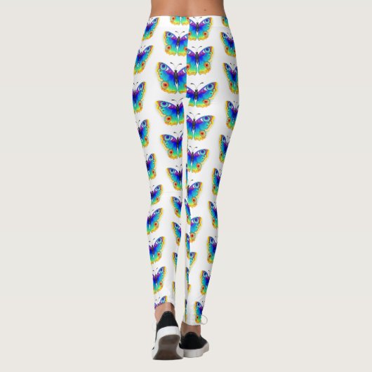 Rainbow Butterfly Peacock Eye Leggings (Achterkant)