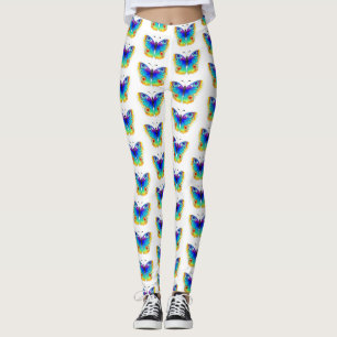 Rainbow Butterfly Peacock Eye Leggings