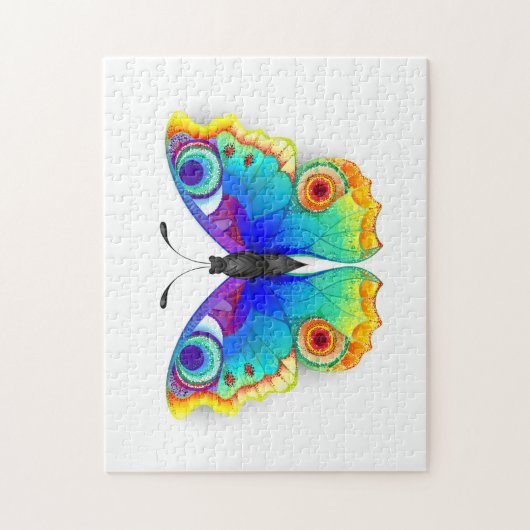 Rainbow Butterfly Peacock Eye Legpuzzel (Verticaal)