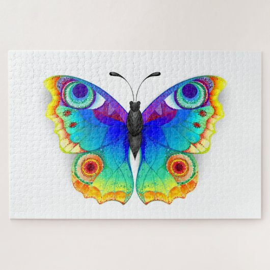 Rainbow Butterfly Peacock Eye Legpuzzel (Horizontaal)