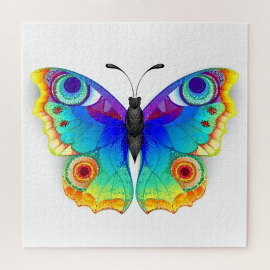 Rainbow Butterfly Peacock Eye Legpuzzel (Horizontaal)
