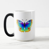 Rainbow Butterfly Peacock Eye Magische Mok (Links)