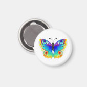 Rainbow Butterfly Peacock Eye Magneet (Voorkant / Achterkant)