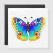 Rainbow Butterfly Peacock Eye Magnetische Uitnodiging (Voorkant / Achterkant)