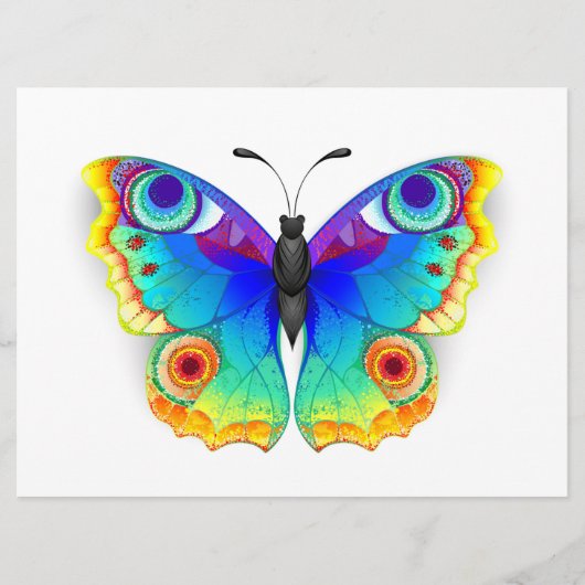 Rainbow Butterfly Peacock Eye Menu (Voorkant)