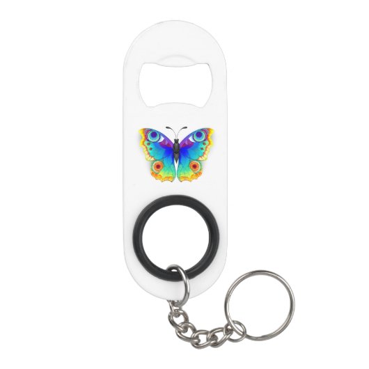 Rainbow Butterfly Peacock Eye Mini Flessenopener (Achterkant)