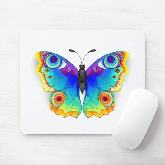 Rainbow Butterfly Peacock Eye Muismat (Met muis)