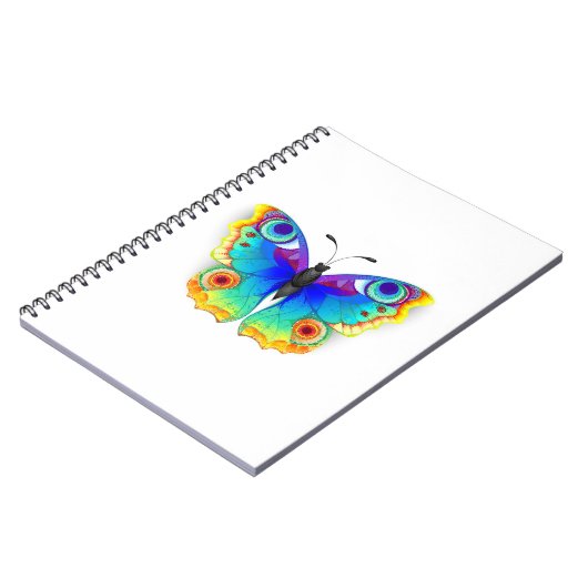 Rainbow Butterfly Peacock Eye Notitieboek (Linkerzijde)