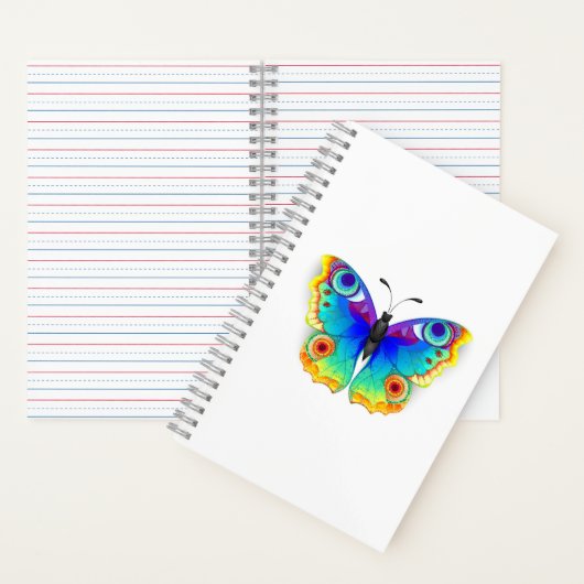 Rainbow Butterfly Peacock Eye Notitieboek (Binnen)