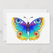 Rainbow Butterfly Peacock Eye Notitiekaartje (Voorkant)