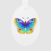 Rainbow Butterfly Peacock Eye Ornament (voorkant)