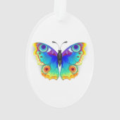 Rainbow Butterfly Peacock Eye Ornament (achterkant)