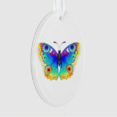 Rainbow Butterfly Peacock Eye Ornament (voorkant)