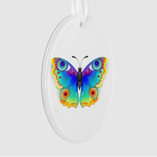Rainbow Butterfly Peacock Eye Ornament (voorkant)