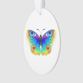 Rainbow Butterfly Peacock Eye Ornament (voorkant)
