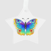 Rainbow Butterfly Peacock Eye Ornament (achterkant)