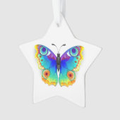Rainbow Butterfly Peacock Eye Ornament (voorkant)